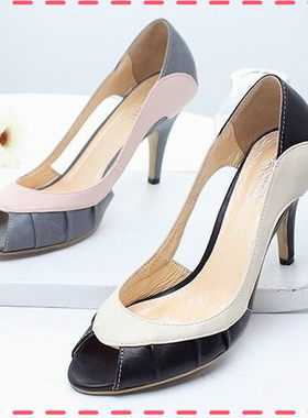 小嘴鞋码定制真皮女鞋40-43高跟
