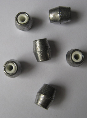 渔具配件 18克 鲢鳙钓组铅坠 陶瓷心中通铅坠 中通海竿配重铅坠