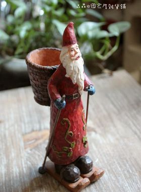 样品美式乡村风圣诞老人家居装饰