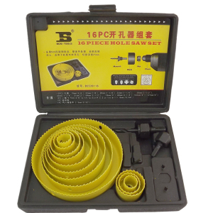。波斯工具16件套开孔器扩孔器石膏板开孔器 木工开孔器套电钻配