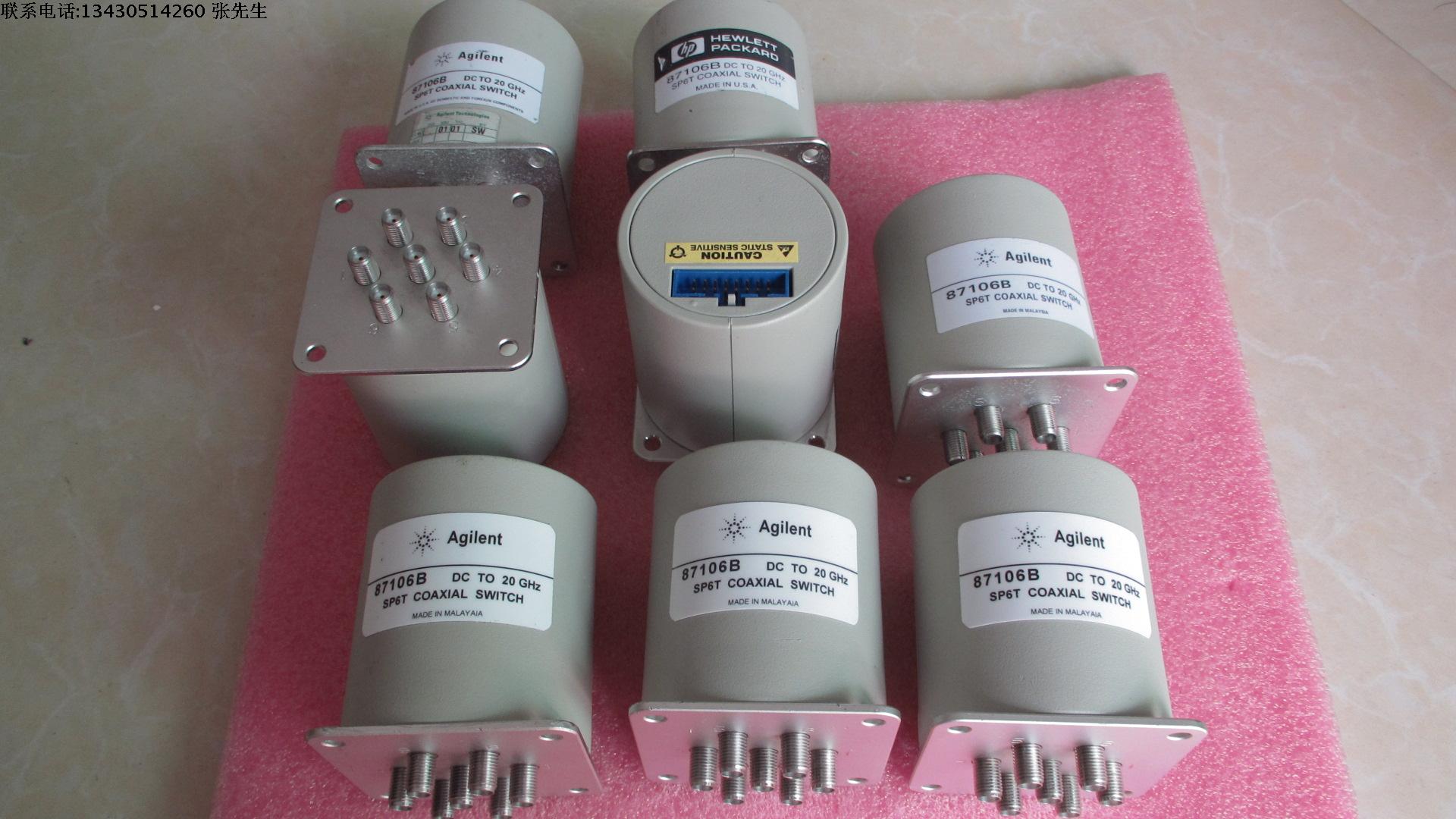 87106B HP 20GHz SP6T 24V SMA 6口 单刀六掷射频微波同轴开关  质量包好，包能用  可提供详细测试图  成色好