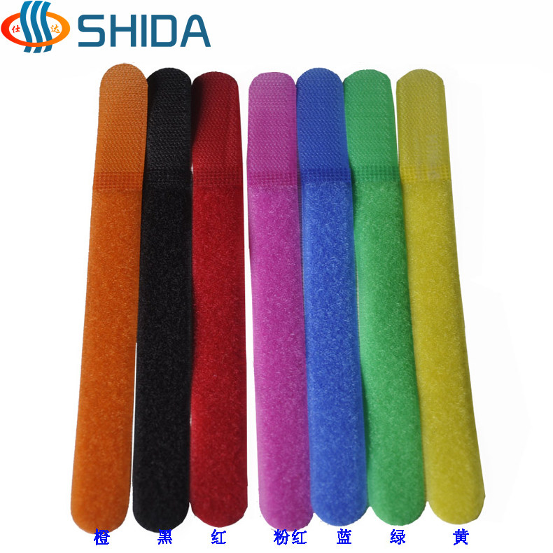 仕达彩色魔术贴扎带电脑整理数据线绑扎日常收纳捆绑粘扣理线带