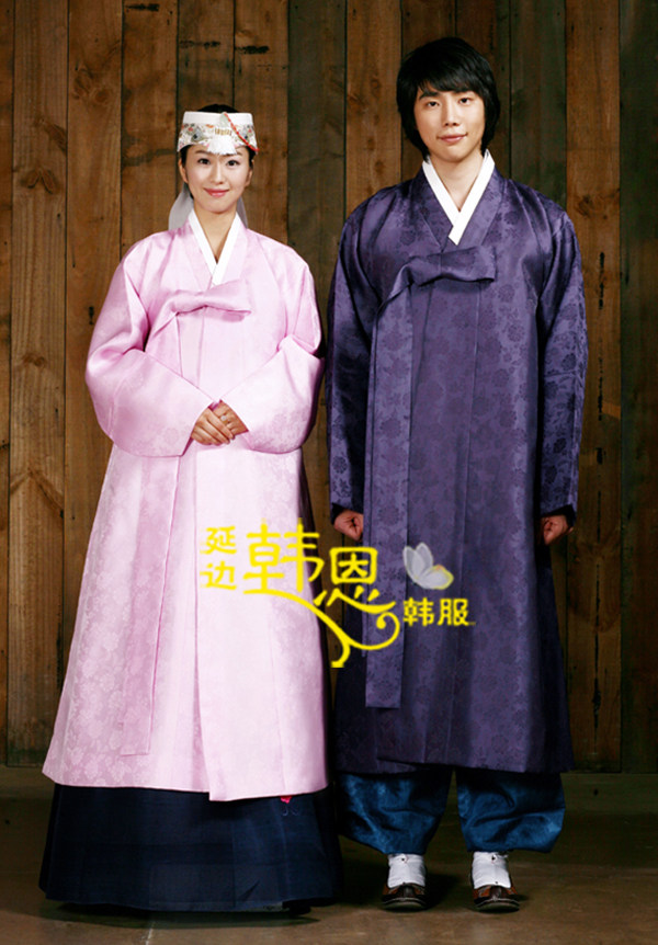 韩国进口面料/新娘新郎婚礼韩服外套/情侣韩服/HE-QL1187