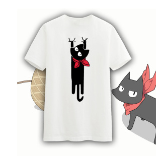 阪本先生 NICHIJOU 背后喵 T恤 日常 短袖 动漫周边 漫驿站