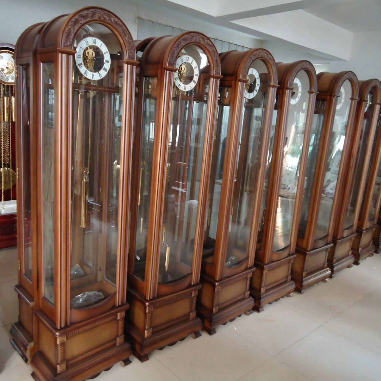 新品促销北极星机芯透视机械落地钟欧式立钟机械落地钟工艺立钟