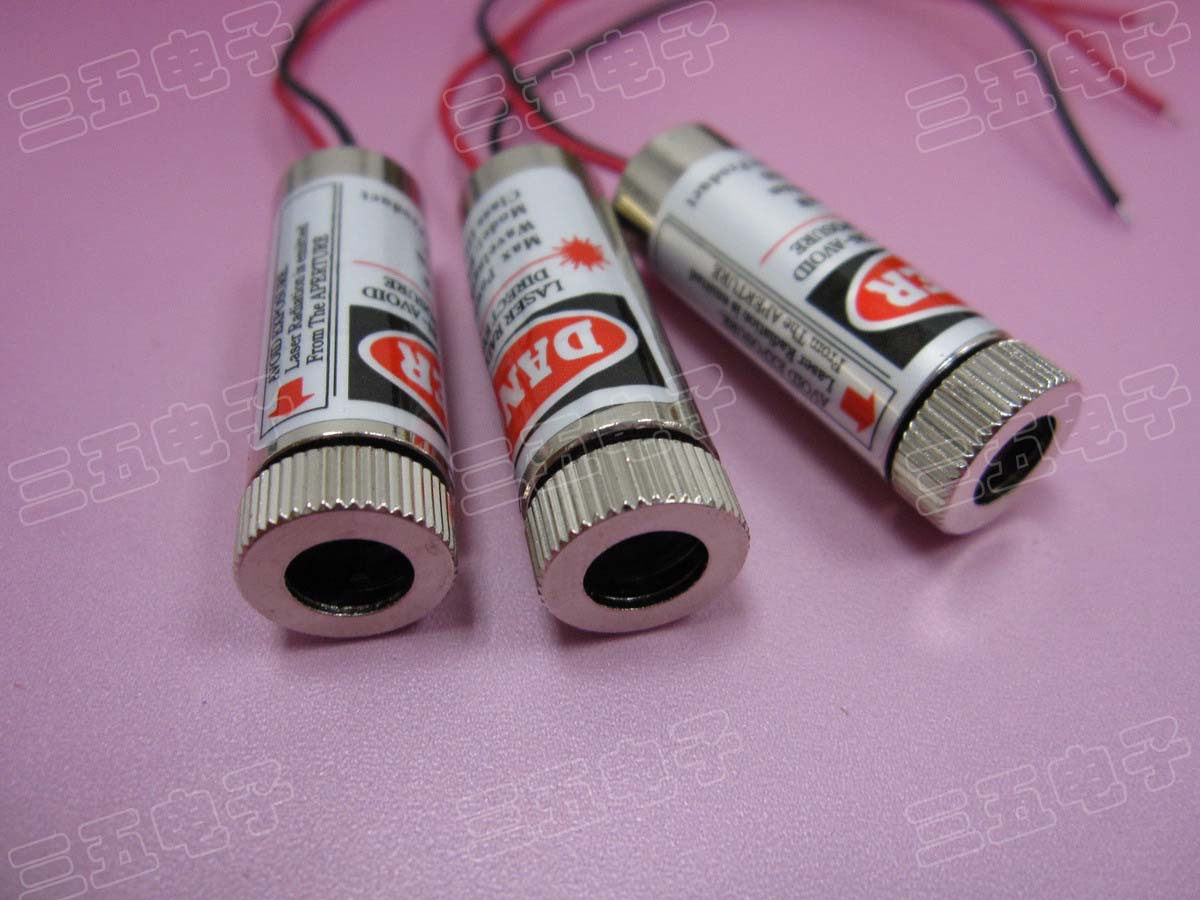 可调焦距 5mW红色点状激光头  工业激光模组激光管