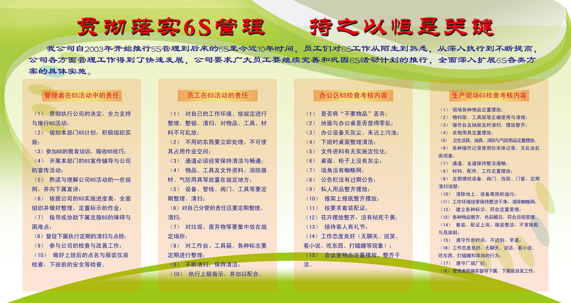 海报印制663展板素材115企业文化贯彻落实6s管理宣传栏