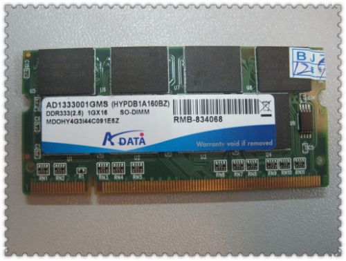 AData/威剛 1G DDR333 筆記本內存 兼容266 400 三年包換
