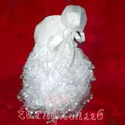 Pom-pom studio handmade tùy chỉnh làm cho thú cưng ăn mặc quần áo váy cưới con chó lớn váy buổi tối váy váy - Quần áo & phụ kiện thú cưng