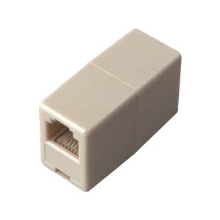 电话线对接头 直通头 RJ11四芯直通 电话线连接器 电话延长器