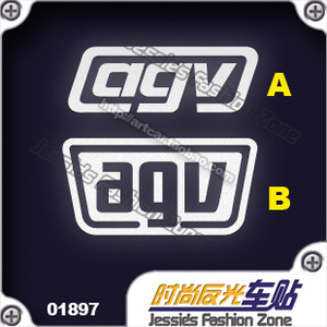 汽车贴纸 018 97 意大利改造 agv 标志 反光 车贴