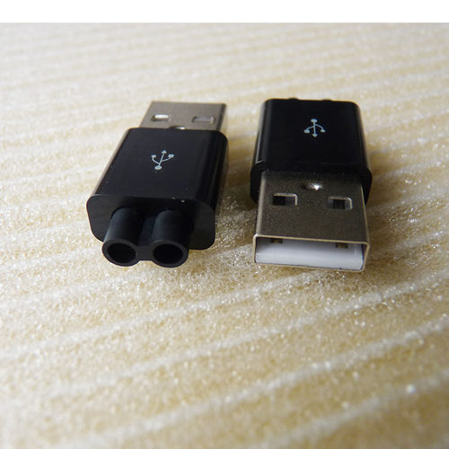 USB公头 苹果款式 USB插头 焊线式 DIY 三件套 双管输出 DIYusb公