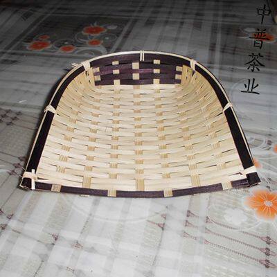 普洱茶包装盒越南手工竹编工艺品 竹编小簸箕