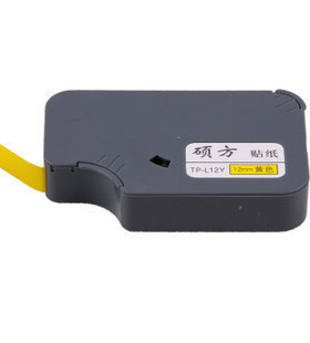 硕方线号机标签纸TP-L12Y原装黄色贴纸12mm宽 十盘包邮