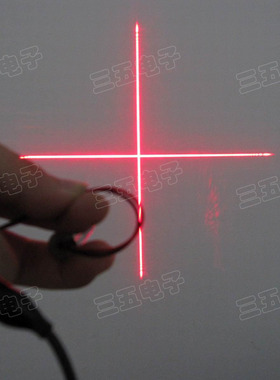 十字可调焦距 5mW红色激光头 工业激光模组激光器