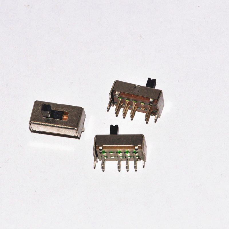 佐田|拨动开关 SS23D07VG4 4MM柄高 带支架 双排3档8脚(100个)