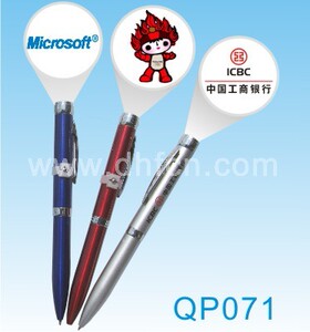 投影笔LED灯笔可投射图案LOGO同时可照明的广告圆珠笔电筒笔订制