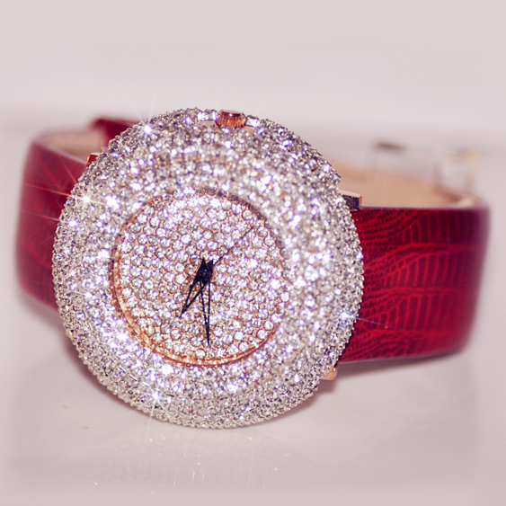 ÕýÆ·Å®±íblingbling´ó±íÅÌÂúÌìÐÇÕæÆ¤´ø±íË®¾§×ê±íÊÖ±íʱװ±í°üÓÊ