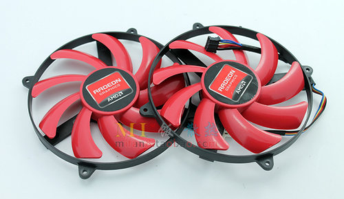 ATI新款全新店铺三包 HD7990 显卡双叶 红色吊框风扇 四线温控 - 封面