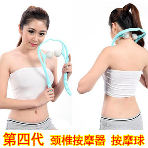 手动颈椎按摩器夹脖子 办公室颈部滚轮式家用经络揉捏肩颈按摩仪