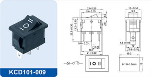 船型开关 翘板开关 铜脚 103 小三档 OFF KCD1 前进后退ON