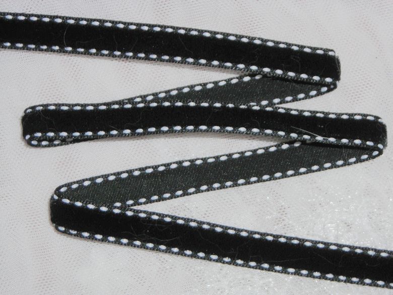 DIY花边/1CM丝绒跳线带/服装辅料/10MM天鹅绒带/发饰带/礼品包装