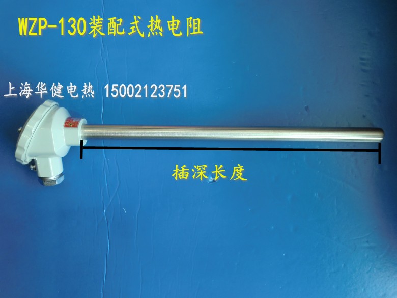 PT100铂电阻 WZP-130热电阻装配式热电阻Φ16 L=300mm长