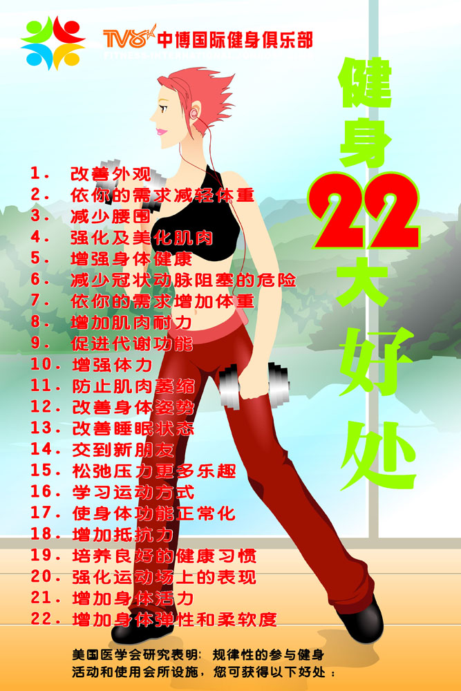 611海报印制海报展板素材104健身的好处(2)