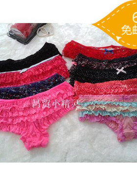 英国原单accessorize品牌 活泼可爱蛋糕层层少女三角低腰内裤多色