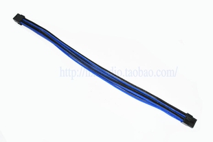 cpu延长线 8pin转8pin 美标18AWG cpu供电线 蓝黑蛇皮网