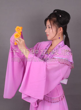 古装小宫装花旦服装戏曲服装小旦小姐衣服装越剧黄梅戏258紫色