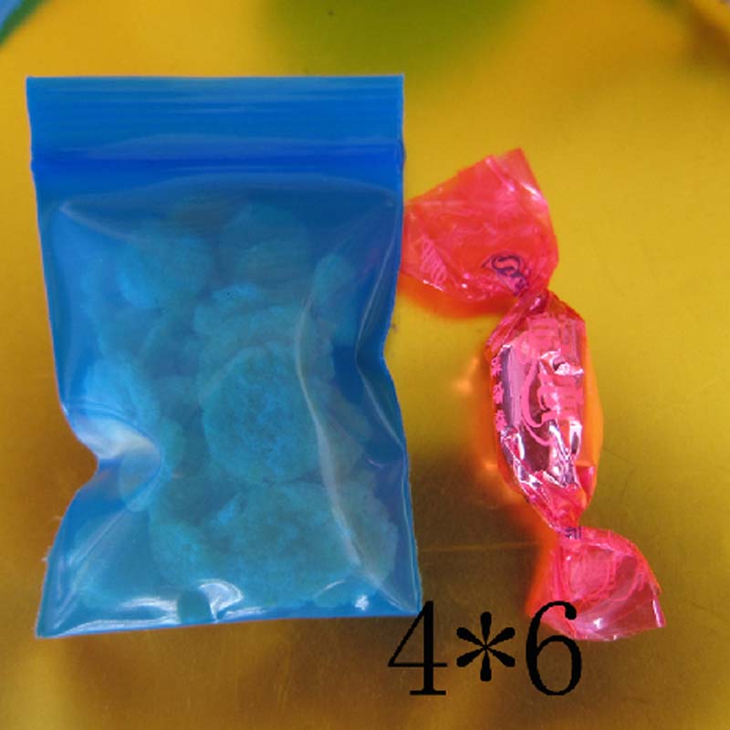 PE0号4*6*20丝蓝色加厚自封袋 密封袋 饰品集装袋塑料包装袋100个