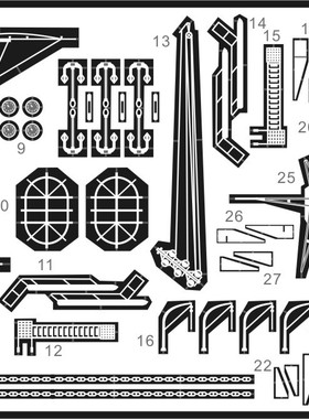 L70052  1/700 伊丽莎白女王号战列舰蚀刻改造件 配号手