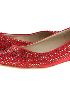 100%美国原装进口海淘正品 2 Lips Too 时尚亮片红色平底鞋现货