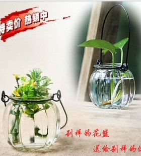 创意透明南瓜玻璃挂瓶鬼脸悬挂