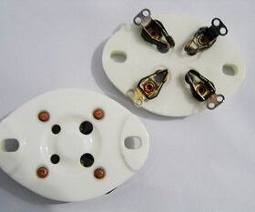 全新早期镀银平板四脚管座用于;300B 2A3 FU-811 5Z3等