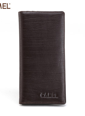 【非卖品】Camel骆驼 正品 牛皮 优雅绅士 长款 男士钱包 MC016