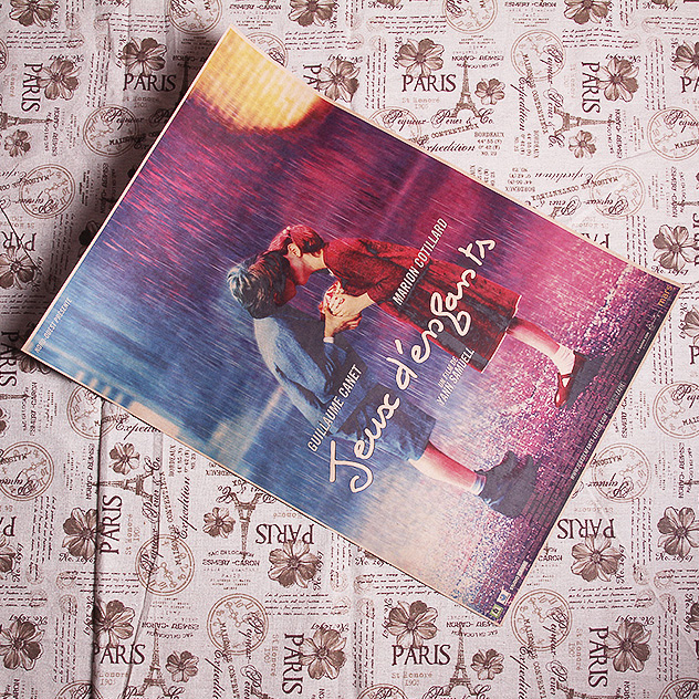 两小无猜海报 法国电影海报苏菲朱利安法国电影招贴画牛皮纸定制