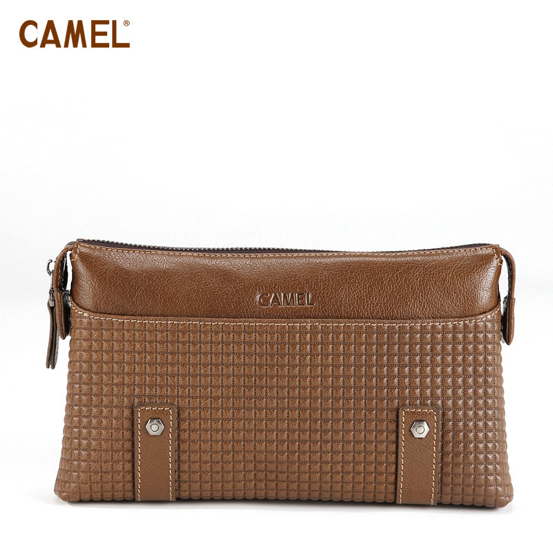 【非卖品】CAMEL骆驼 欧美风范 拉链 男 软牛皮 正装 手拿