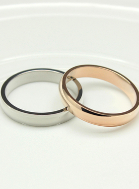 光面戒指钛钢欧美情侣尾戒对戒