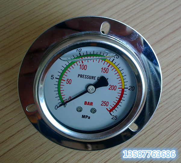 注塑机专用轴向表0-25mpa海天注塑机40mpa三色防震压力表0-250kg