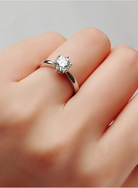 【亦许家】韩国进口女克拉婚戒