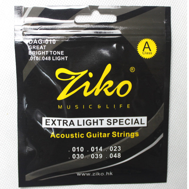 立欧ZIKO DAG-010民谣吉他琴弦 新手套装木吉它弦 规格010练习弦