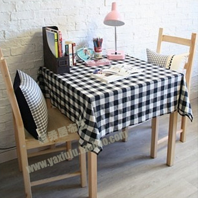 《皇冠信誉》简约黑白格子餐桌布/台布/盖布/椅垫/靠垫,居家布艺,桌布,淘宝优惠券,粉丝福利购,淘宝优惠卷