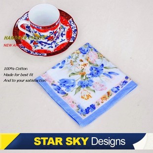 星曌 棉质女士手帕小尺寸手绢夏日轻薄透气擦汗吸水SP4795 韩版