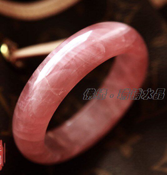 瑞铺水晶马达加斯加产天然粉晶手镯5A级粉水晶旺人yuan芙蓉石冰种
