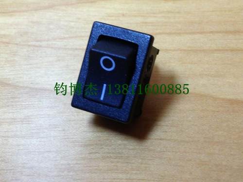 台湾进口宏聚船型开关MR-1-110-C5N-BB 2脚黑色银触点翘板开关