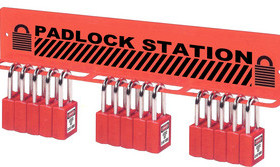 master lock玛斯特S1518重型挂锁架WELKEN锁具停工工作站BD-8763