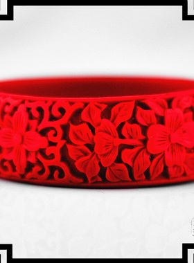 花开富贵红色新娘饰品手环