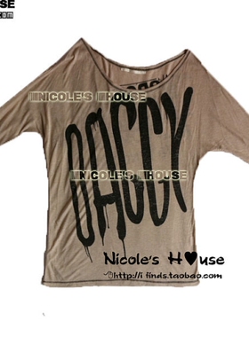 欧洲St～斜肩不规则Tee